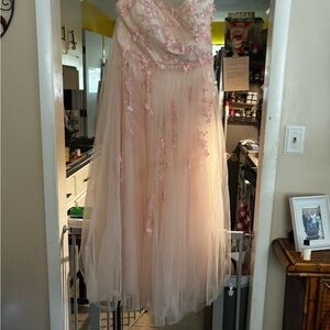 Jules and Cleo Pink Floral Prom Dress